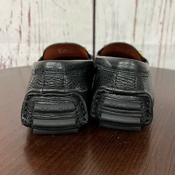 CROSBY DRIVER Black Grainy Leather Loafers Classic & Comfortable size 7 NIB - Picture 9 of 15